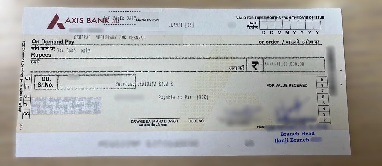 Cheque contribution provided for floral committee work at the State Youth Wing Conference